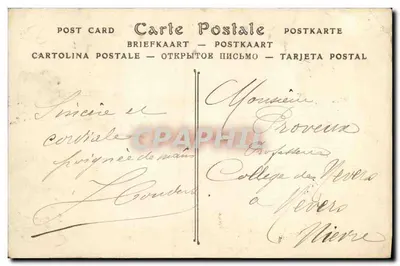 Cartolina d'epoca Falaise Le College — Verso