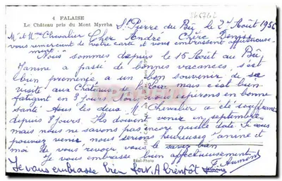 El Castillo de Mont Myrrha — Falaise — editor Cap — Reverso