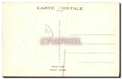 Het Kasteel van Falaise in de 11e eeuw — Ontmoeting van Robert de Duivel en Arlette — G. Artaud, uitgever van de Cloze - Nîrîres — Achterkant