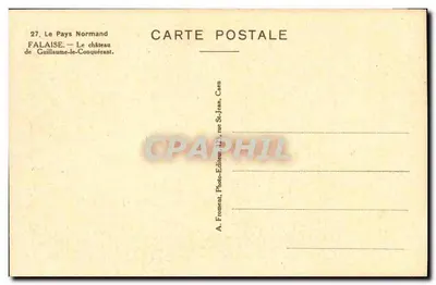Falaïse — Il Castello di Guglielmo il Conquistatore — A. Froment, Caen — Verso