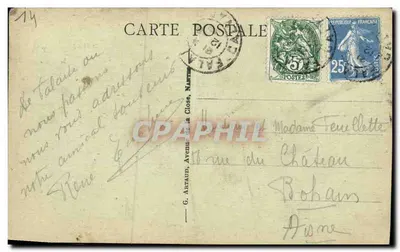 Falaise - Entrada do Castelo — editor G. Arnaud, n°29 — Verso