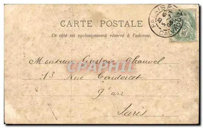 Falaise — Porte Lecomte — Librairie Boudet — Verso