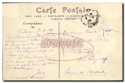 Stare domy z XVI wieku, Grande-Rue — Falaise — wydawca nieznany, nr 77 — Rewers