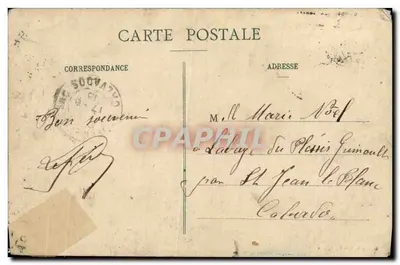 Cartolina d'epoca Falaise Rue du Pavillon — Verso