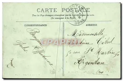 Cartolina d'epoca Falaise Grande Rue Saint Gervais — Verso