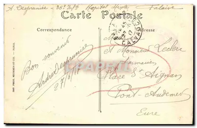 Falaise — O Vale de Ante, as Casas Brancas — ND. Fot. — Verso