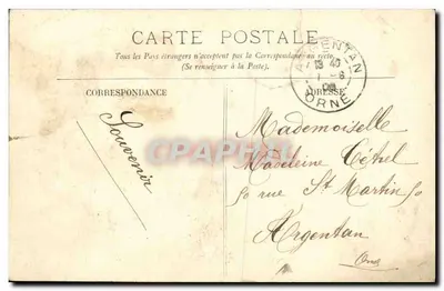Palaise — O Vale d'Ante, vista tirada da estrada de Caen — n°35 — Verso