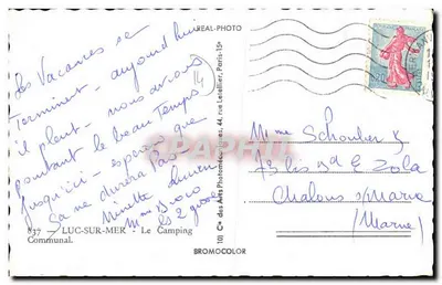 Luc-sur-Mer — Camping — Cie des Arts Photomécaniques — Rewers