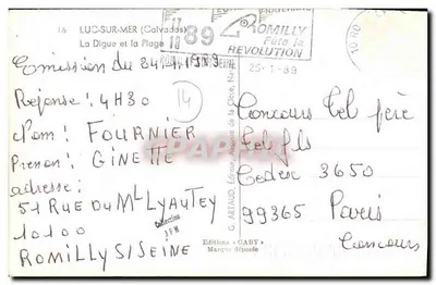 Luc-sur-Mer — Przylądek i Plaża — Gaby Éditeur, n°16 — Rewers