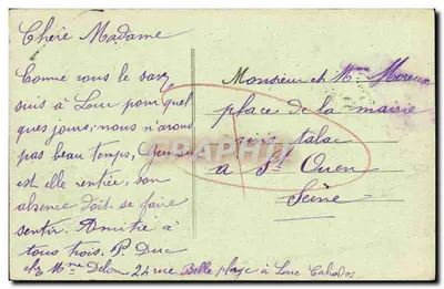 LUC-sur-MER (Calvados) - A Digue - Vista geral — Bazar d' d Tellier, n°6 — Verso