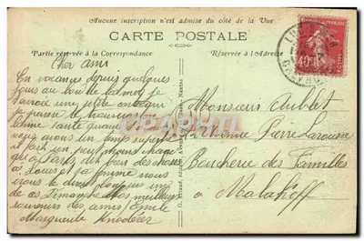 LUC-sur-MER — Digue i plaża — G. Moutand, wydawca — Rewers