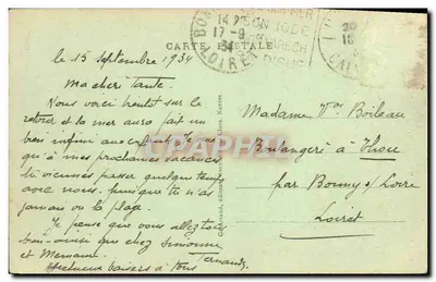 LUC-sur-MER — La Digue — éditeur G. Béroud, n° 43 — Verso