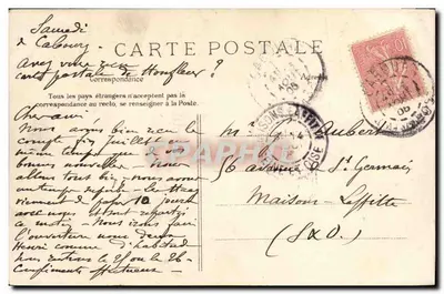 Na Dziewiczej Przyludziu w Luc-sur-Mer (Calvados) — n°43 — J. Bincchert, Wydawca, Caen (zarejestrowane) — Rewers