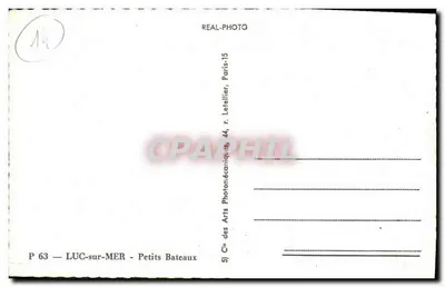 Luc-sur-Mer — Małe łódki — Spółka Sztuki Fotomechanicznej, Paryż-15 — Rewers