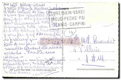 Luc-sur-Mer — Stacja i Ogrody — wydawca Cie des Arts Photomaniacques — Rewers