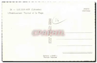 Luc-sur-Mer — Het Therme-Ensemble en de Strand — Edities Gaby — Achterkant