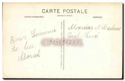 Luc-sur-Mer (Calvados) — Widok na skały i wybrzeże — Wyd. J. Nozais — Rewers