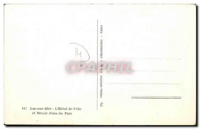 Luc-sur-Mer — Hotel de Ville i Odbicie w Parku — C.A.P. Paryż — Rewers
