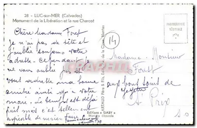 Luc-sur-Mer — Pomnik Wyzwolenia i ulica Charcot — Gaby — Rewers