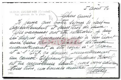 Luc-sur-Mer — Ogólny widok plaży — La Cigogne — Rewers