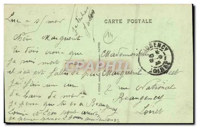 Luc-sur-Mer (Calvados) — A l'Heure du Bain — J. Nozais, wydawca — Rewers