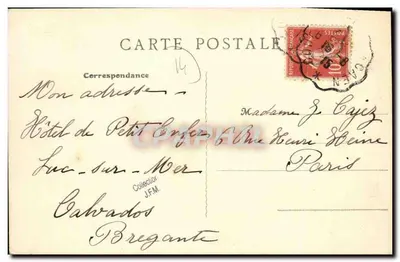 Luc-sur-Mer (Calvados) — Rue de la Mer (1ère vue) — B.F., Paris — Verso