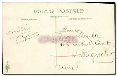 Ulica Grand Orient przy Hotelu des Familles — Loc-sur-Mer — wydawca nieodczytalny, numer serii 3477 — Rewers
