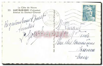 Luc-sur-Mer — Avenida do Doutor Charcot — Editado por Eldé — Verso