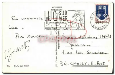 Luc-sur-Mer — widok panoramiczny — Cie des Arts Photomécaniques, nr 892 — Rewers