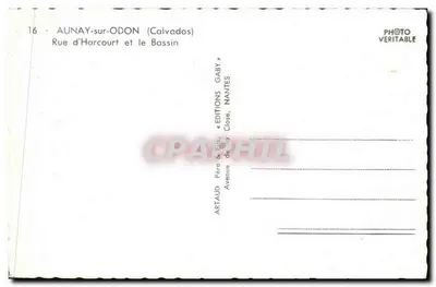 AUNAY-sur-ODON — Rue d'Harcourt i basen — Wydawnictwo Gaby, Nantes — Rewers