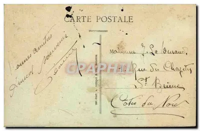 Aunay-sur-Odon — Praça da Igreja — Edição artística G. Amy — Verso
