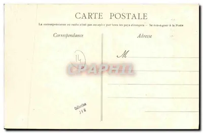 Asnelles — A dique e a praia com maré baixa — Coleção Beaurepaire — Verso