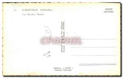 Auberville (Calvados) — Les Roches Noires — Edizioni Artaud et Fils, Nantes — Verso