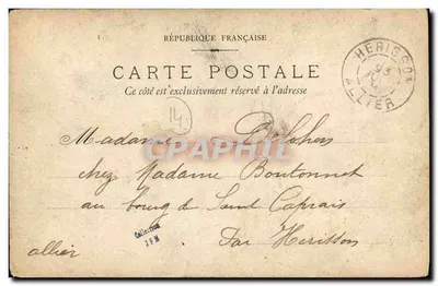 Asnelles — Pont sobre a Grondé — C.B., foto., Paris. — Verso