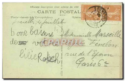 Asnelles-sur-Mer — A Digue e as Villas — G. Arnaud, editor, n°9 — Verso