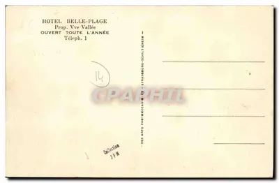 Asnelles-la-Belle-Plage — A varanda do Hotel Belle-Plage — LL. — n°36 — Verso
