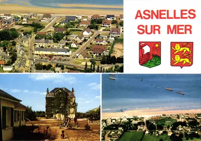 Asnelles sur Mer — vista aérea e costeira — editor ARTAUD Frères
