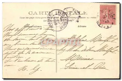 Angerville - A Prefeitura — editor Roullier, Angerville — Verso