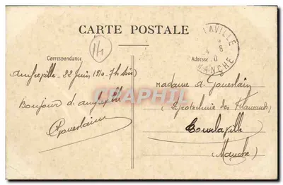 Amfreville — Główna ulica — Voisin, wyd. Caen — Rewers