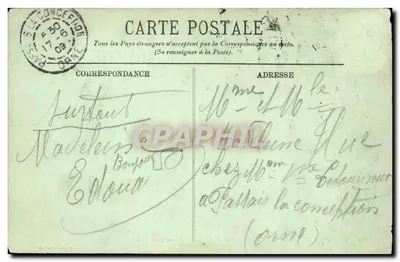 Stara pocztówka Stara pocztówka Orne Pittoresque Okolice Caen Niemcy — Rewers