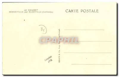 Le Caniset — Bénerville-sur-Mer (Calvados) — Braun & Cie, Imp. Malhouse-Dornach — Verso