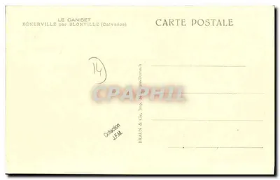 Le Caniset — Bénerville-sur-Mer (Calvados) — Braun & Cie, Imp. M. Dornach — Verso