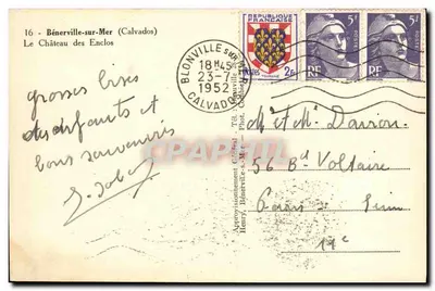 Bénerville-sur-Mer — O Castelo dos Enclos — Fot. Henry, Bénerville-sur-Mer — Verso