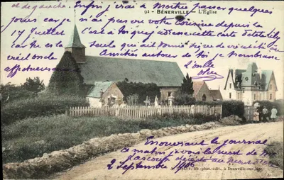 Bénerville — A Igreja — A. Rishley, lib.-fot.-edit., em Deauville-sur-Mer