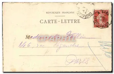 Bernières-sur-Mer (Calvados) — Rua da Gare - Os Chalets — Coleção Biard — Verso