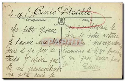 Bernières — O Castelo — editor Lévy Fils em Paris, n° 22 — Verso