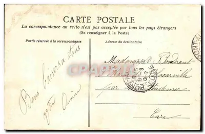 Bernières - La Cassine — edifício de estilo neoclássico — Coleção A.D. — Verso