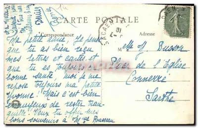 Bernières-sur-Mer (Calvados) — De Rue de la Gare — Uitgever B. E. PARIS, n°5 — Achterkant