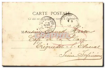 Beaumont-en-Auge (Calvados) — Plaza de la Abadía — J. Fillion, fotógrafo-editor, Lisieux — Reverso
