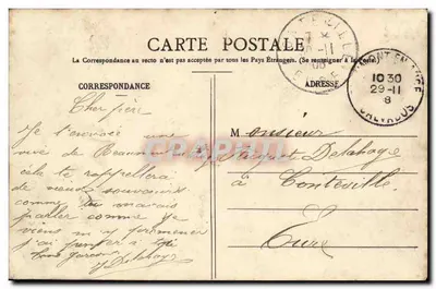 Beaumont-sur-Oise — Plac targowy — Wydawca nieznany — Rewers